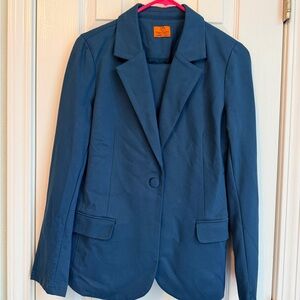 MARY CRAFTS Women's Blue Blazer and Pants Set Size 6